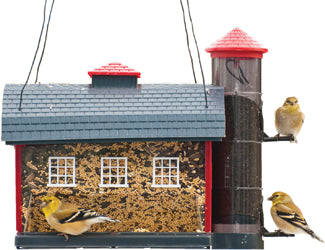 Red Barn Combo Feeder (RED, 7 LB CAP)