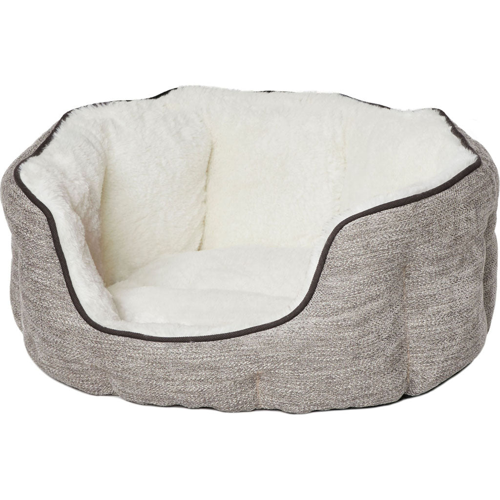 Quiet Time Tulip Pet Bed Fur (TAUPE, XS)