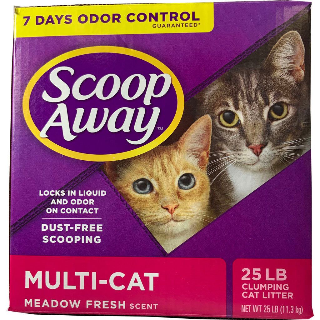 Scoop Away Multi-Cat Scented Clumping Litter (MEADOW FRESH, 25 LB)