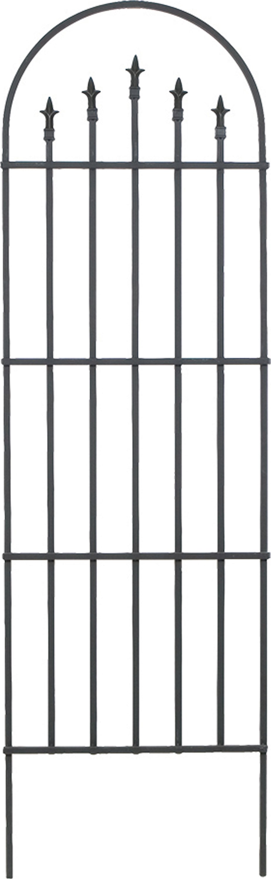 Finial Arch Garden Trellis (BLACK, 80 IN)
