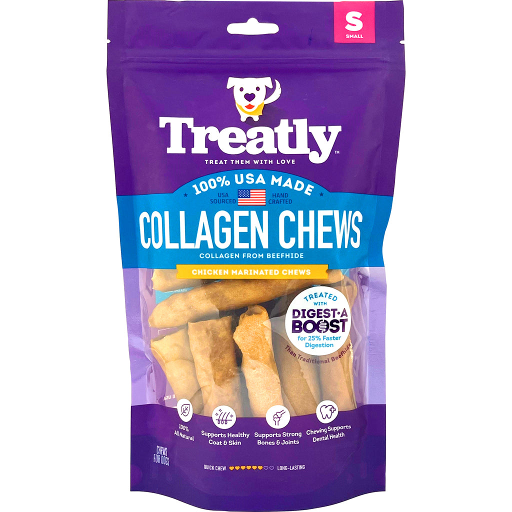 Treatly Usa  Collagen Chip Rolls (CHICKEN, SM-8 OZ)
