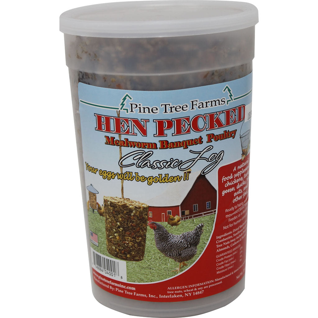Hen Pecked Mealworm Banquet Poultry Classic Log (28 OZ)