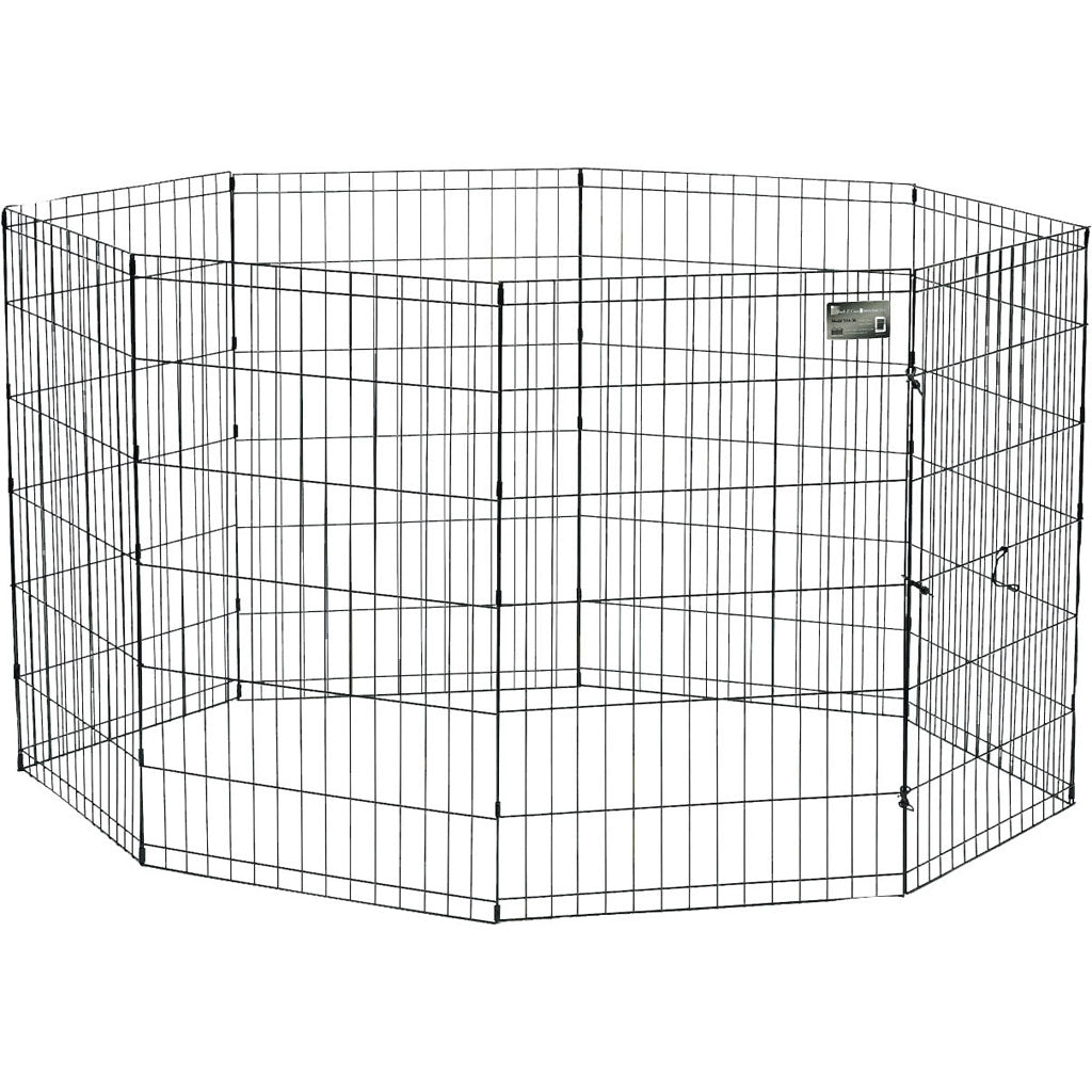 8 Panel Exercise Pen (BLACK, 24X48 IN)