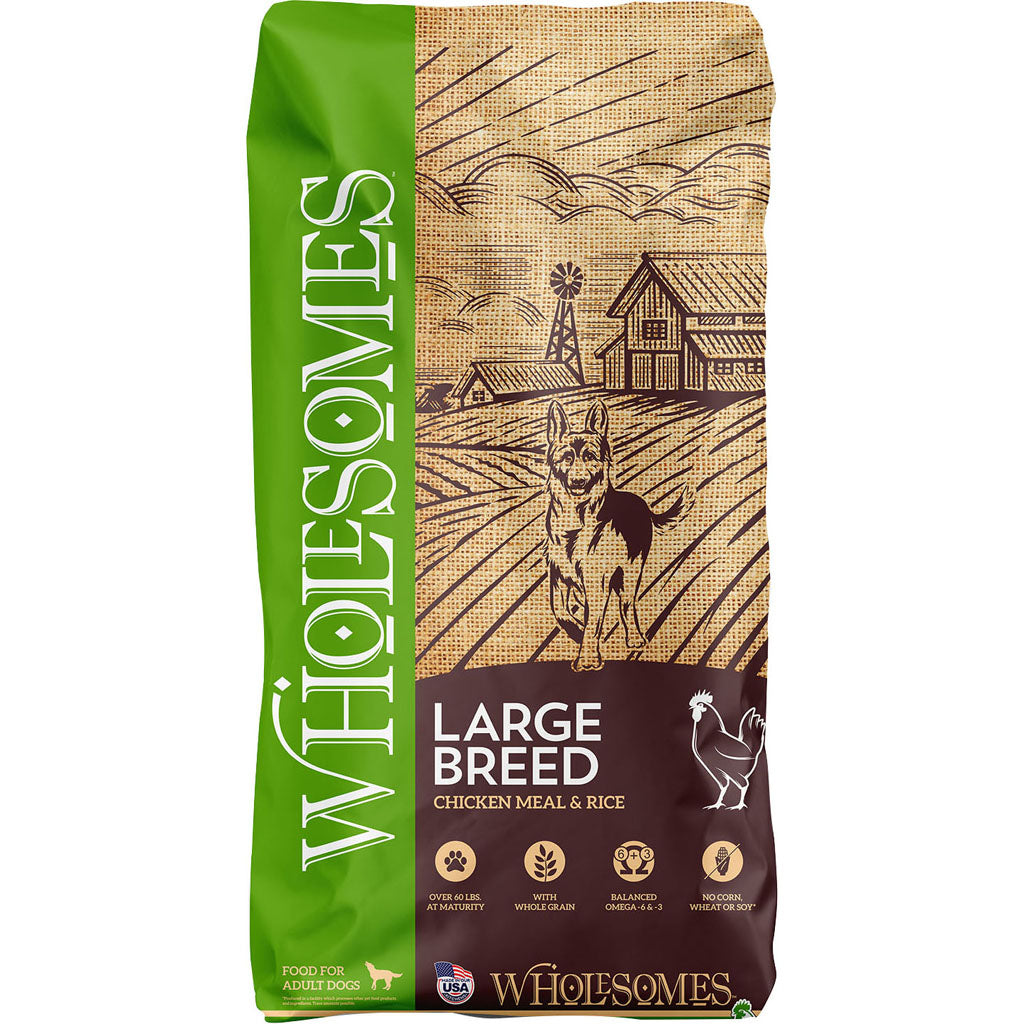 Wholesomes Whole Grain Lg Breed Dog Food (CHICKEN/RICE, 40 LB)