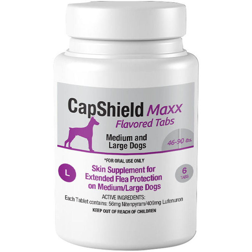 Capshield Maxx Dog Monthly Flea Supplemnt Chewable (46-90LB-6 CT)