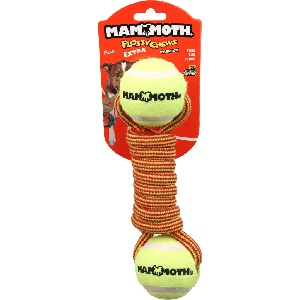 Mammoth Extra Twister Bone W/2 Tennis Balls (MULTI, 9 IN)