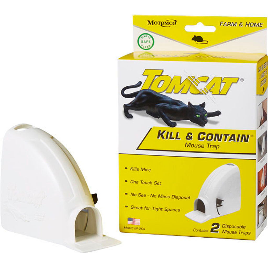 Tomcat Kill & Contain Mouse Trap (WHITE, 2 PK)