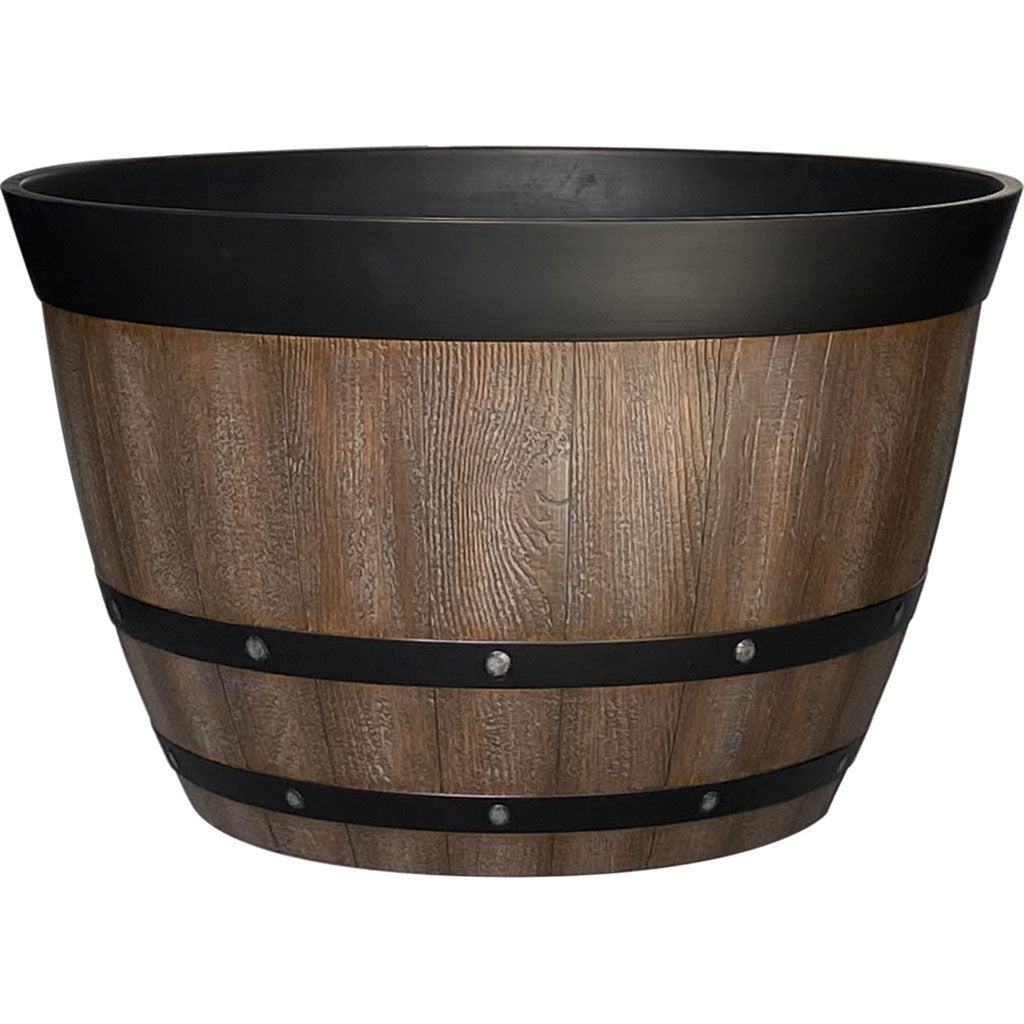 Hdr Whiskey Barrel Planter (NATURAL OAK, 15.5 IN)