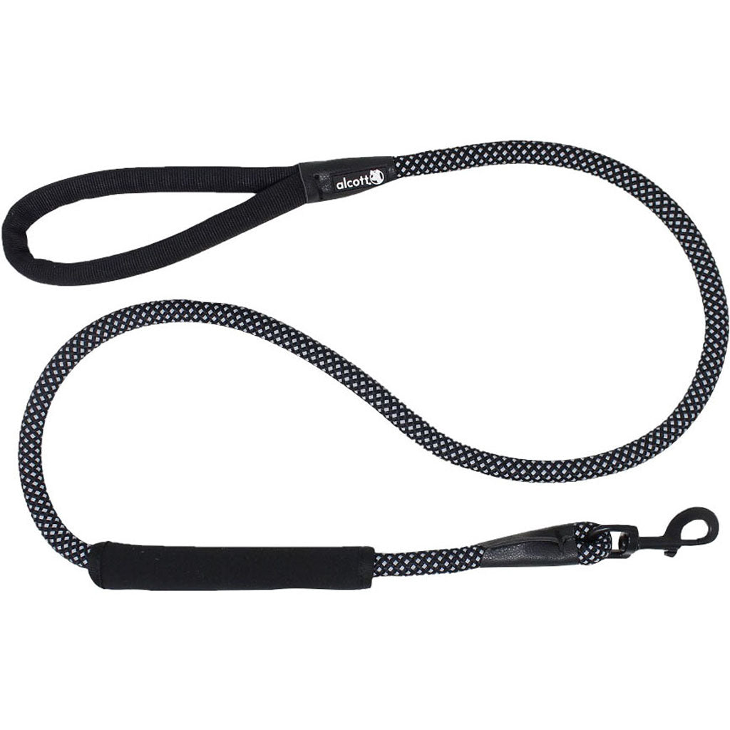Alcott Rope Leash With Grip Support (BLACK, LARGE)