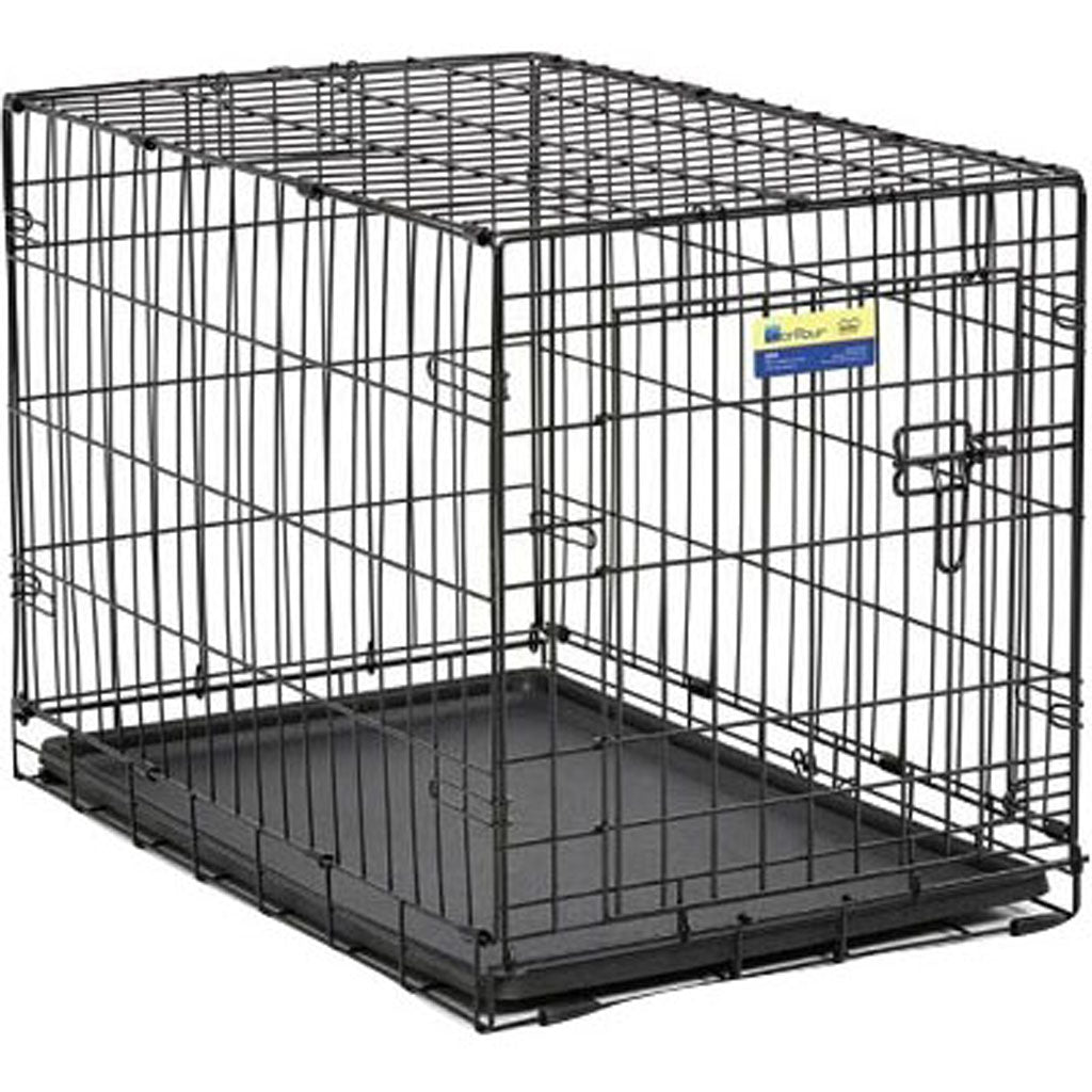 Contour Single Door Dog Crate (BLACK, 30X19X21 IN)