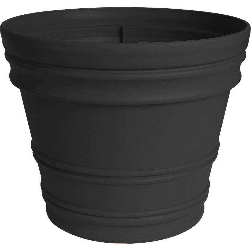 Bloem Rolled Rim Planter (BLACK, 22 IN)