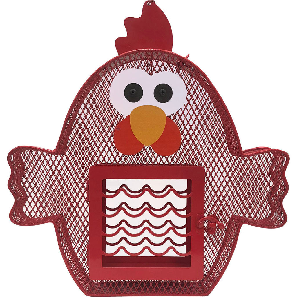 Suet 'N Seed Feeder Chicken (RED, 2 CAKE CAP)