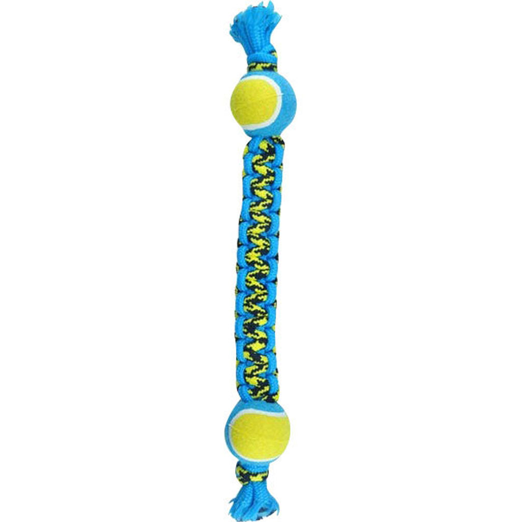 Pet Park Blvd Paracord Rope Double Tennis Tug (YELLOW)