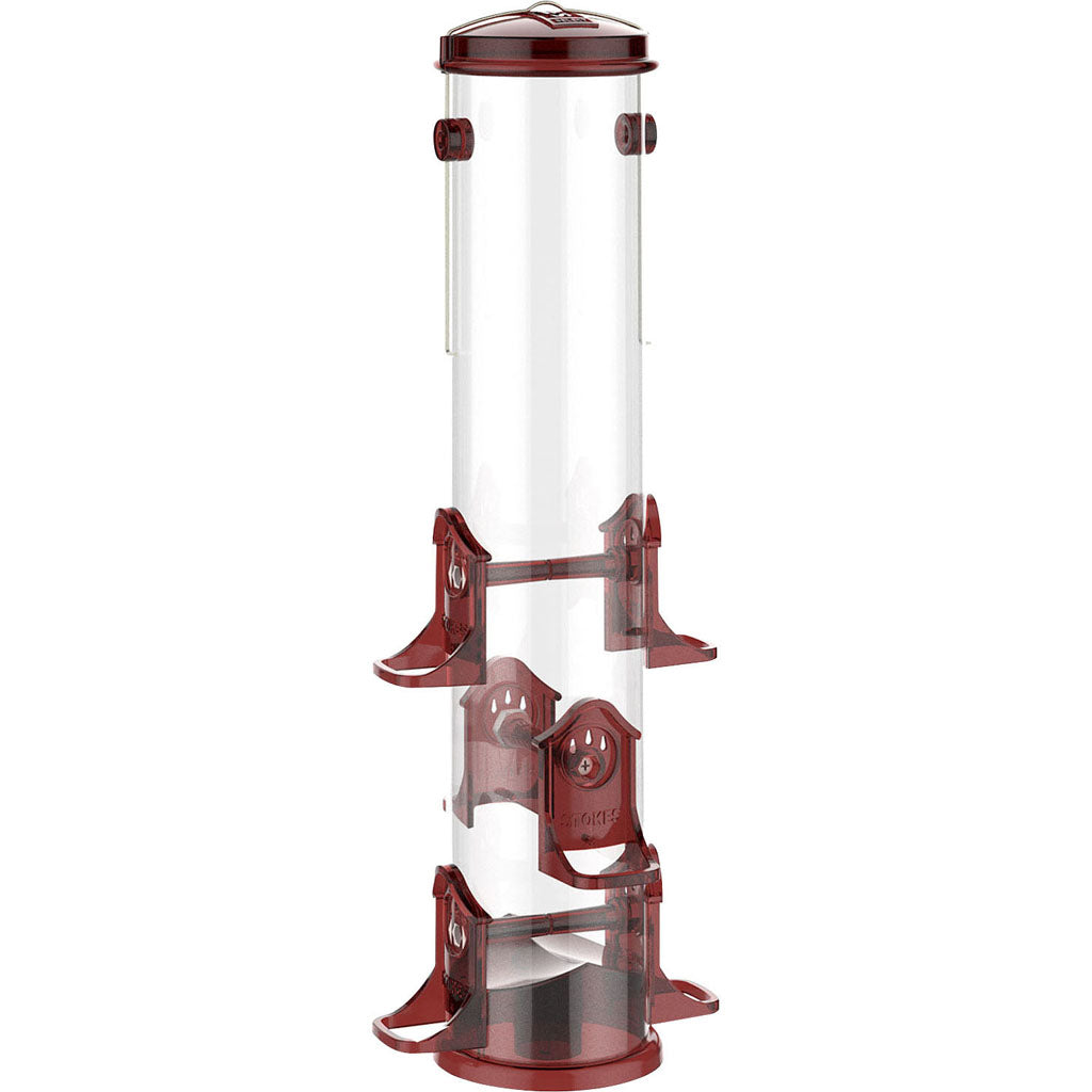 Tube Finch Seed Feeder (MAROON, 2.8 LB CAP)