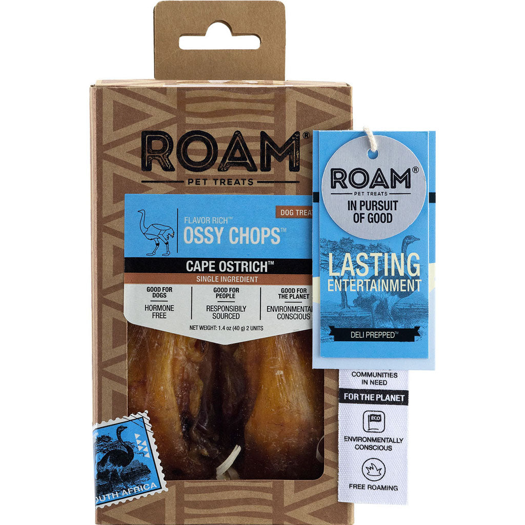 Roam Flavor Rich Ossy Chops (OSTRICH, 1.4 OZ-2 PK)