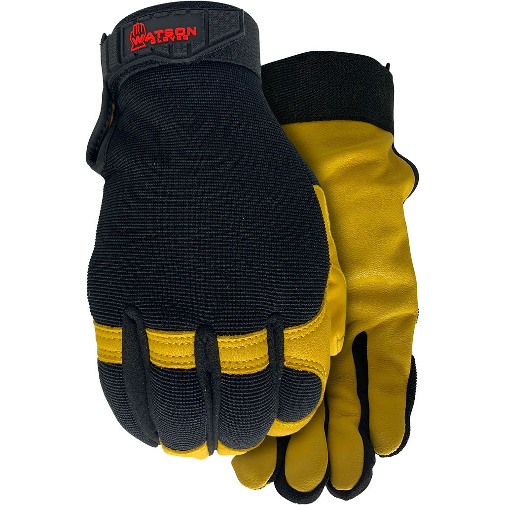 Watson Gloves Mens Flex Time Wastenot Fabric (BLACK, XXL)