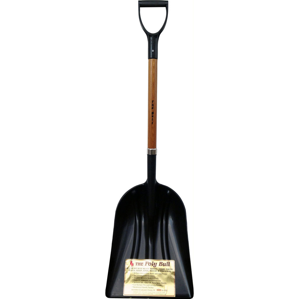 Poly Bull #12 Grain Snow Scoop W/Collar (BLACK, 30 IN)