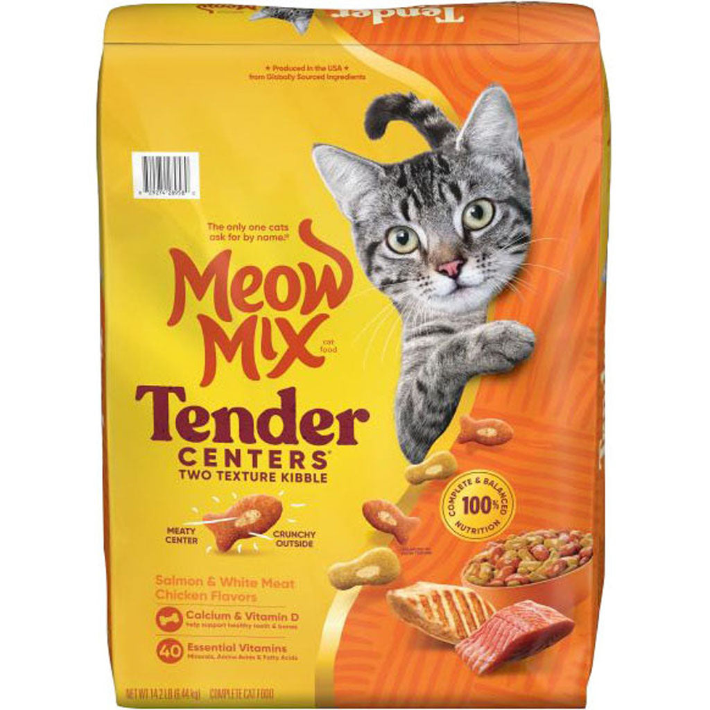 Meow Mix Tender Centers Dry Cat Food (SALMON/CHICKEN, 14.2 LB)