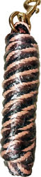 Hamilton Poly Lead W/Bolt Snap (BLACK STRIPE, 10 FT)