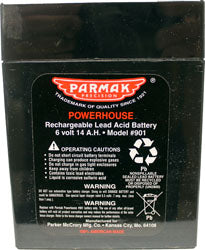 Parmak Replacement Battery For Parmak Fencers (BLACK, 6 VOLT)