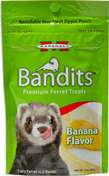 Marshall Bandits Premium Ferret Treats (BANANA, 3 OZ)