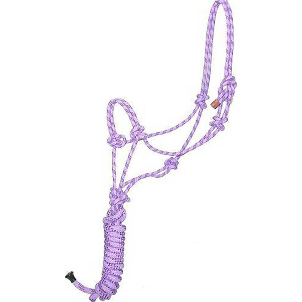 Gatsby Classic Cowboy Rope Halter W/Lead (PURPLE, HORSE)