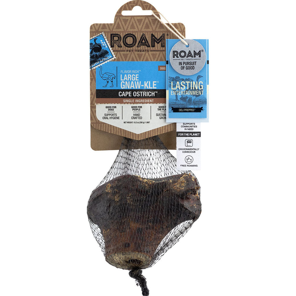 Roam Flavor Rich Gnaw-Kle (OSTRICH, LG-1 PK)