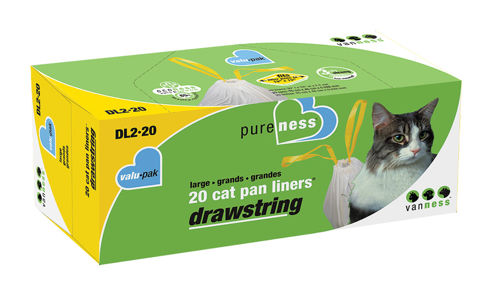 Van Ness Drawstring Valu-Pak Cat Pan Liners (IVORY, LG-20 CT)