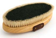 Legends Rugby Horsehair/Boar English Style Brush (GREEN, 7.5 IN)
