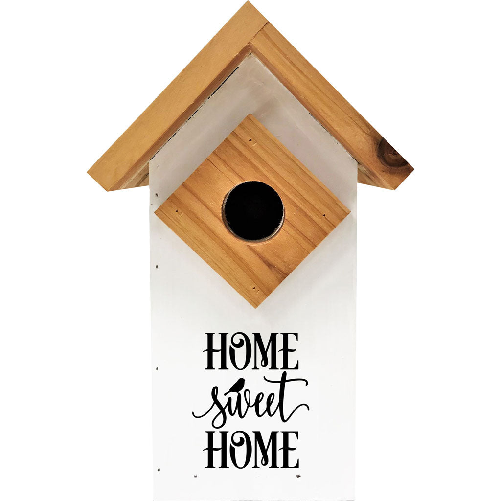 Farmhouse Home Sweet Home Bluebird House (WHITE, 11X6.75X6 IN)