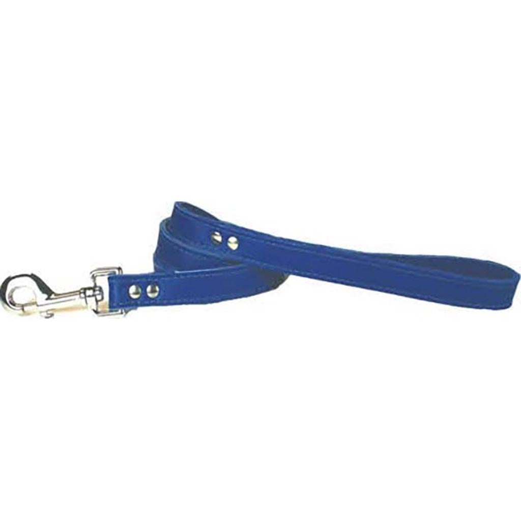 Leather Dog Leash (BLUE, 3/4X4FT)