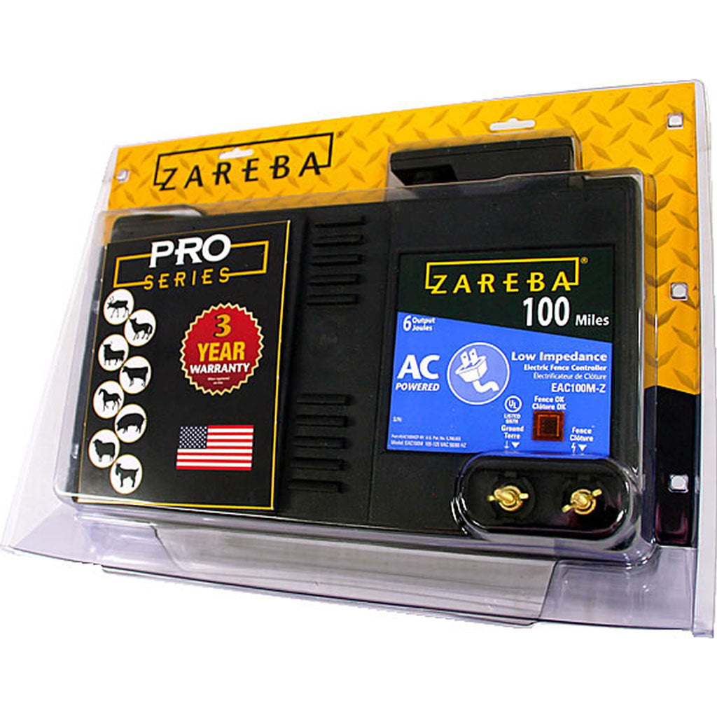 Zareba Ac Low Impedance Electric Fence Charger (BLACK, 100 MILE)