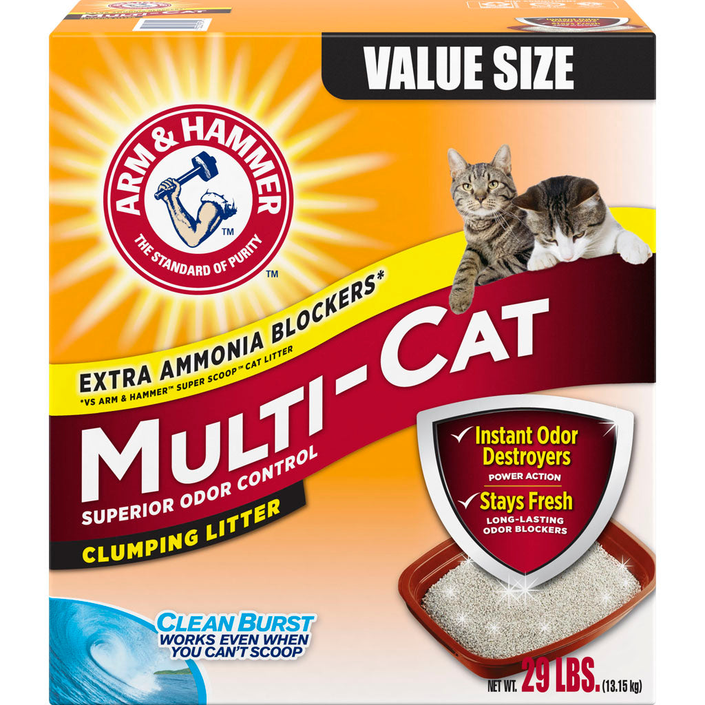 Arm & Hammer Multi-Cat Clumping Litter (CLEANBURST, 29 LB)
