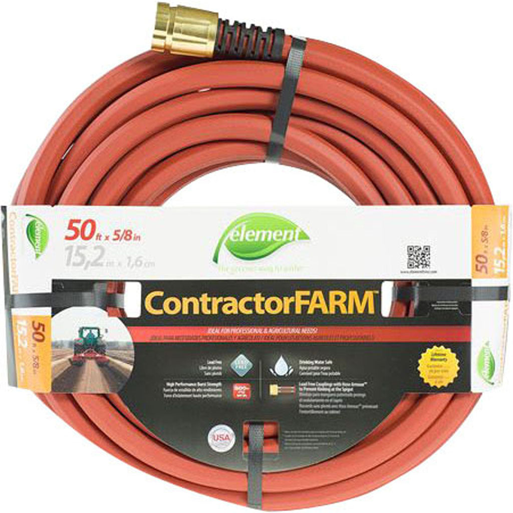 Swan Element Contractor Farm Hose (RED, 5/8 IN X 50 FT)