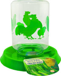 Chicken Feeder/Waterer Combo (GREEN, 64 OZ)
