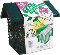 C&S E-Z Fill Deluxe Suet Feeder W/Roof (GREEN, 6X6.25X6.25 IN)