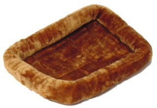Quiet Time Sheepskin Bed (CINNAMON, 36X23 IN)