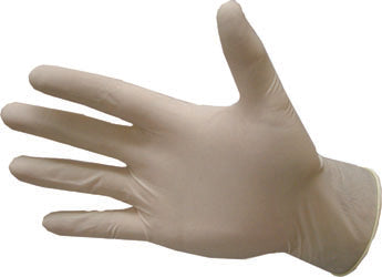Ag-Tek Latex Powder Free Glove 4mil (WHITE, LG - 100CT)