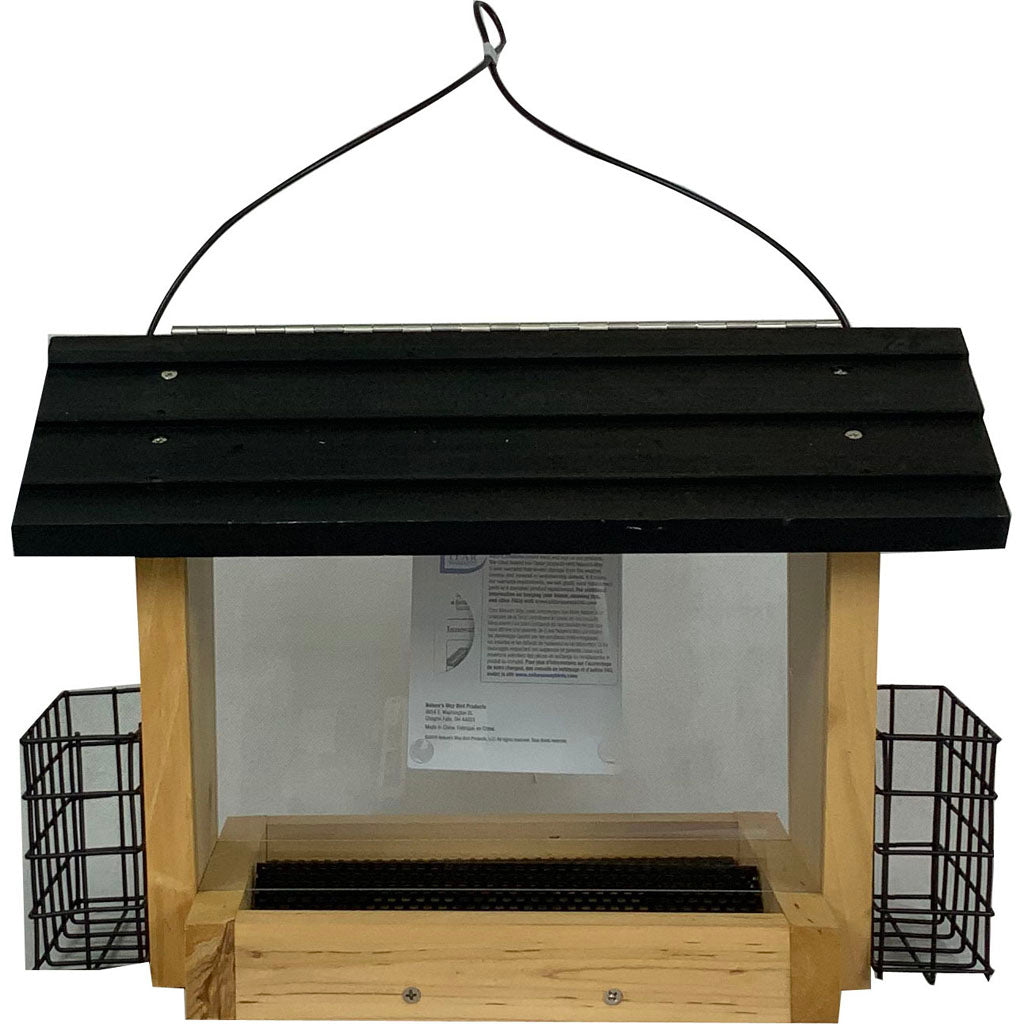 Hopper Feeder W/Suet Cages (CEDAR, 6 QT CAP)