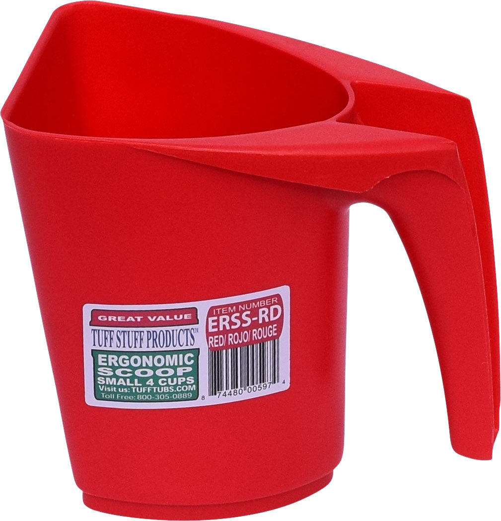 Tuff Stuff Ergonomic Scoop (RED, 1 QT)