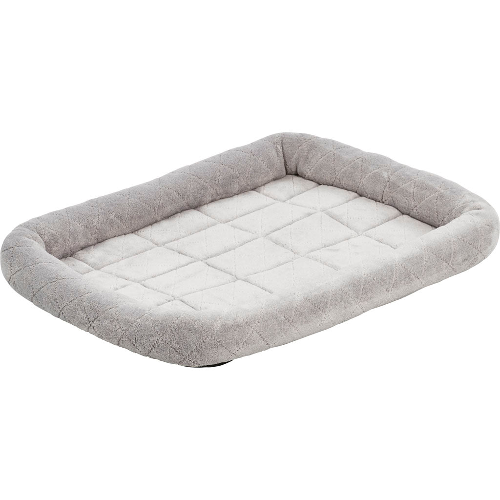Quiet Time Diamond Stitch Bed W/ Elastic Bands (GRAY, 24 IN)