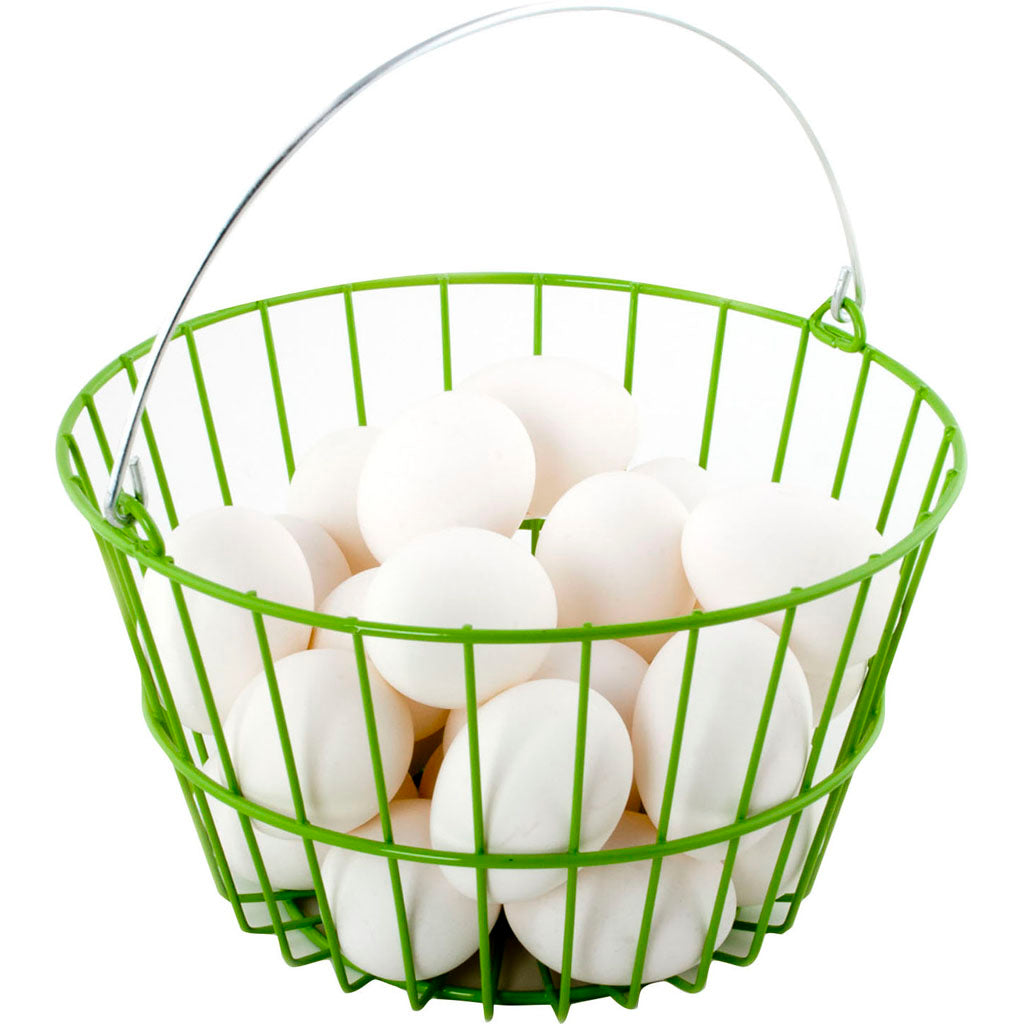 Coated Wire Egg Basket (GREEN, 8.5X8.5X5.25 IN)