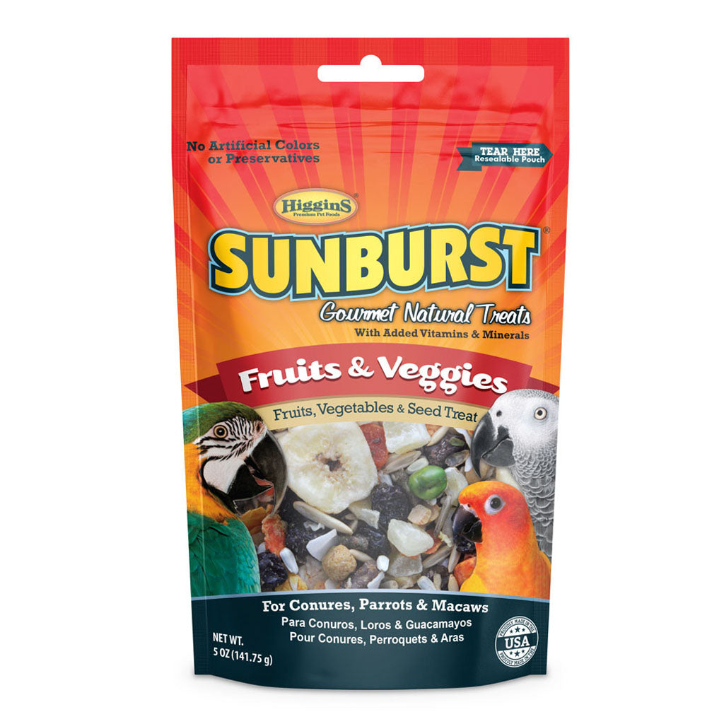 Sunburst Gourmet Natural Lg Avian Treat (FRUITS/VEGGIES, 5 OZ)