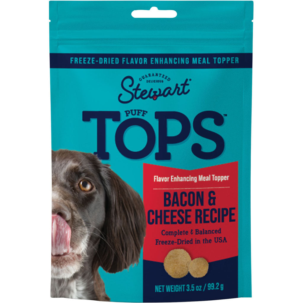 Stewart Pufftops Freeze Dried Flavor Enhancer (BACON/CHEESE, 3.5 OZ)
