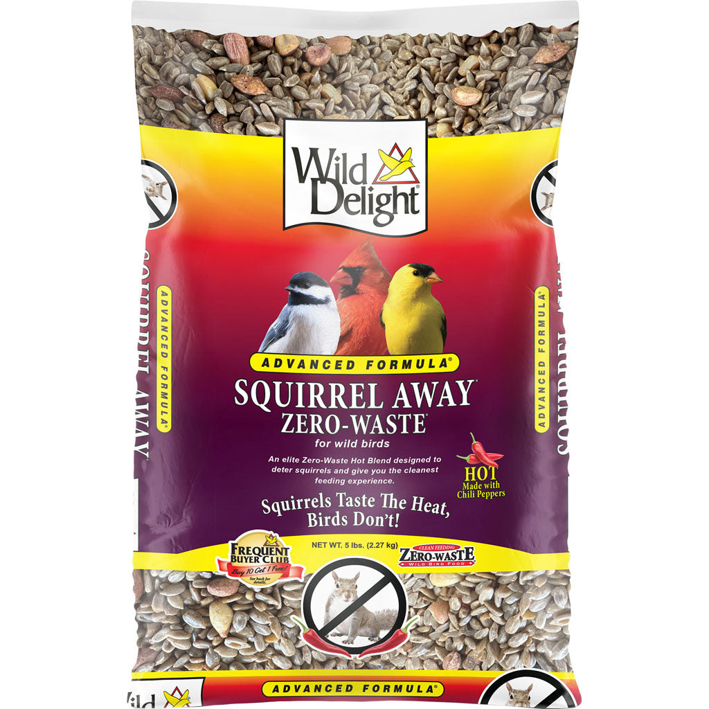 Wild Delight Squirrel Away Zero Waste Bird Food (HOT PEPPER, 5 LB)