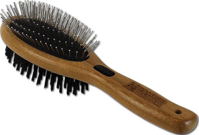 Bamboo Groom Combo Brush W/Bristles & Pins (LG)