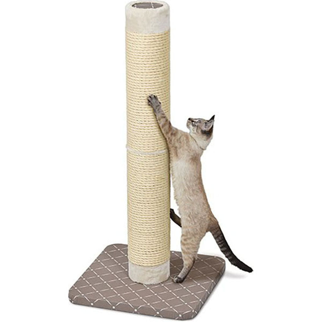 Feline Nuvo Grand Forte Cat Furniture (MUSHROOM, 19X19X41 IN)