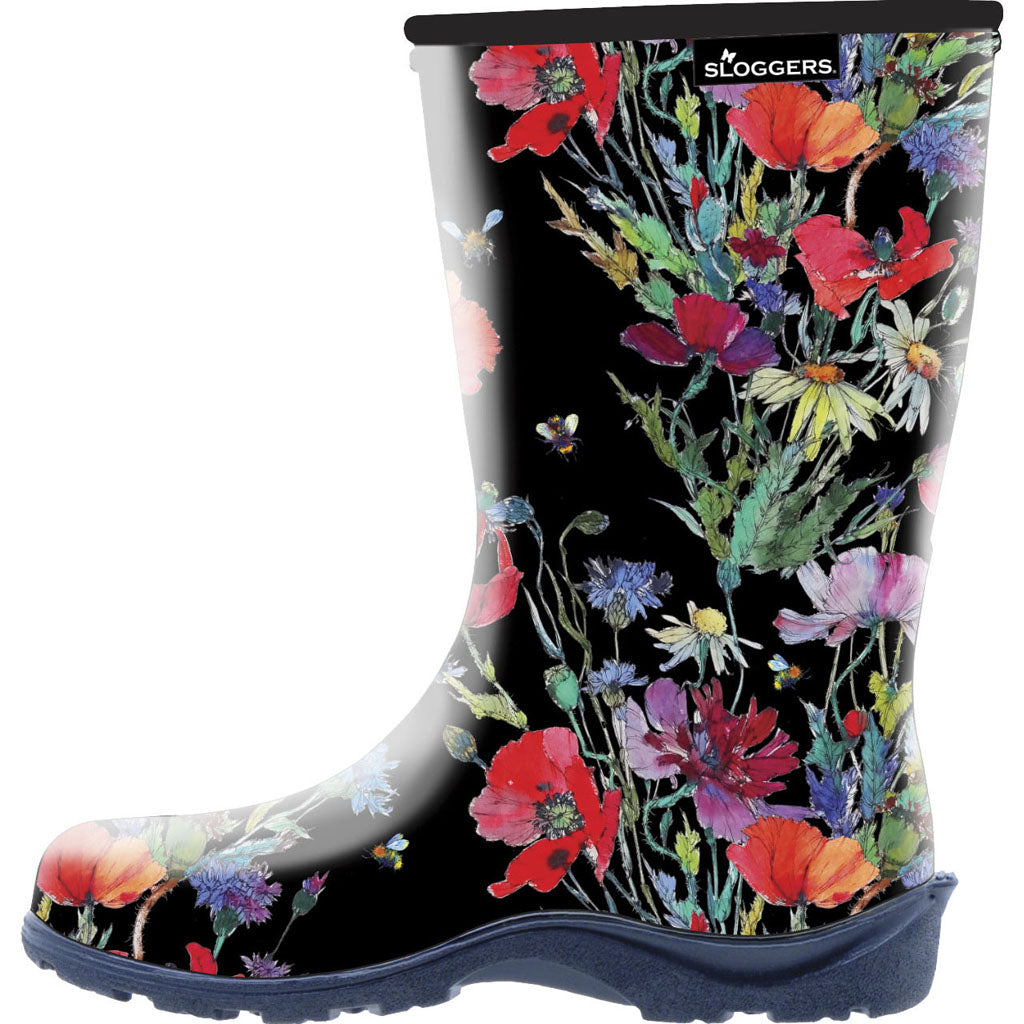Sloggers Womens Waterproof Comfort Boot (IN FIELDS BLACK, SZ 9)