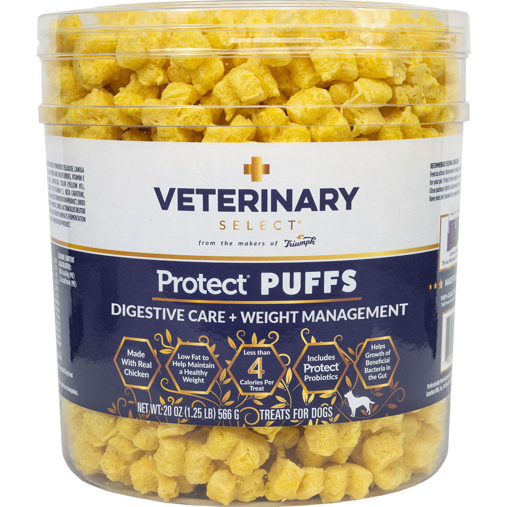 Veterinary Select Puffs Digest/Weight Dog Treats (CHICKEN, 20 OZ)