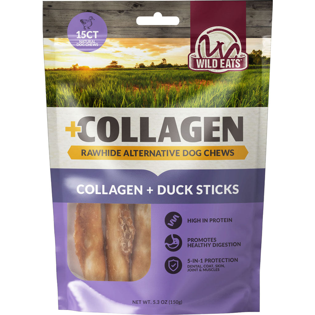 Wild Eats Collagen Retriever Sticks (DUCK, 1 CM X 5 IN-15)